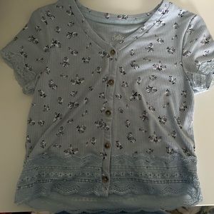 Justice kids crop top with lace